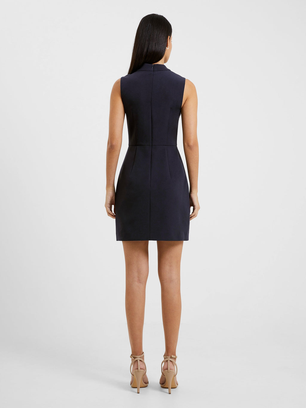 Echo Crepe Mock Neck Mini Dress