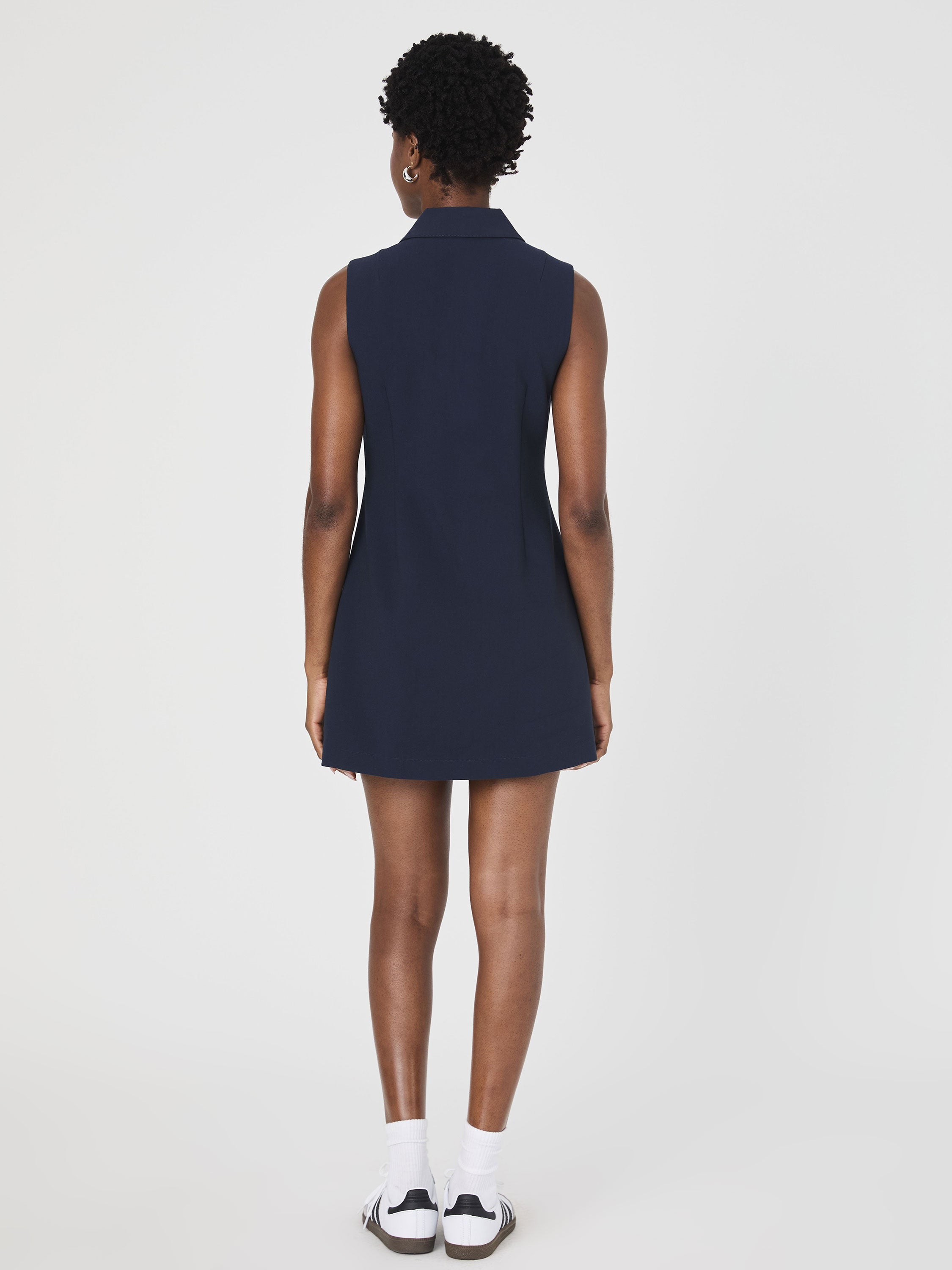 Azra Twill Sleeveless Button Down Dress