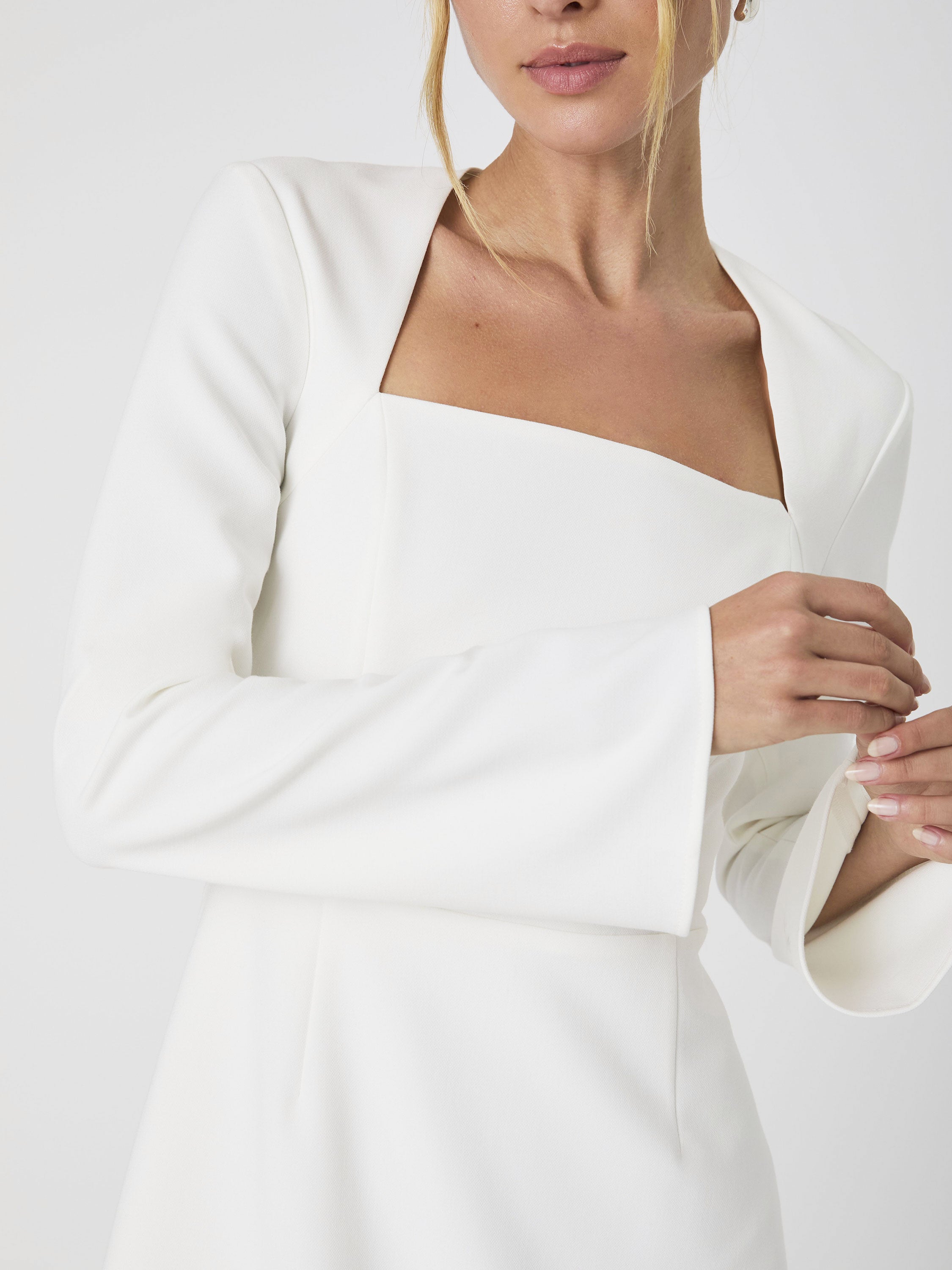 Whisper Square Neck Long Sleeve Dress