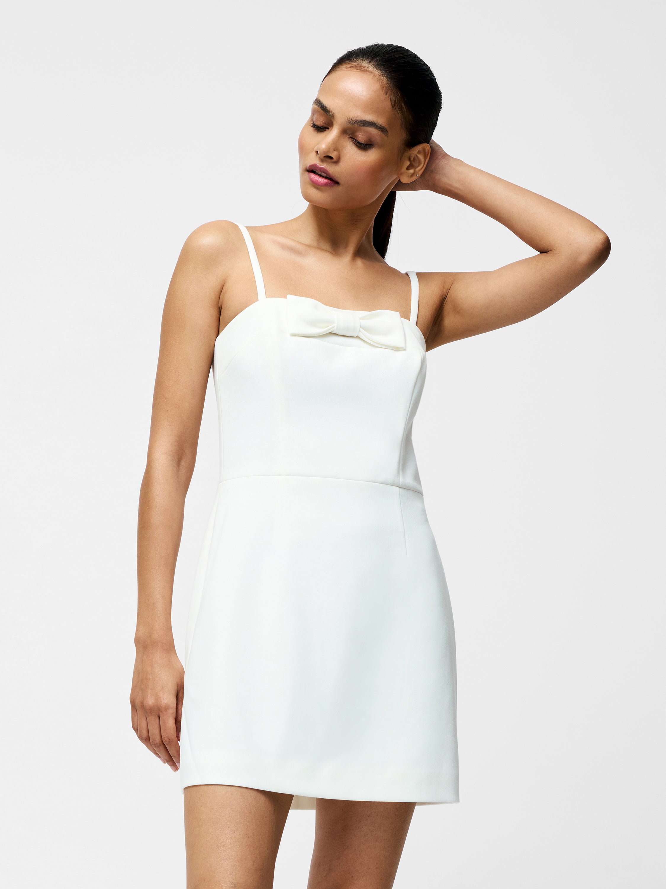 Whisper Strapless Bow Mini Dress