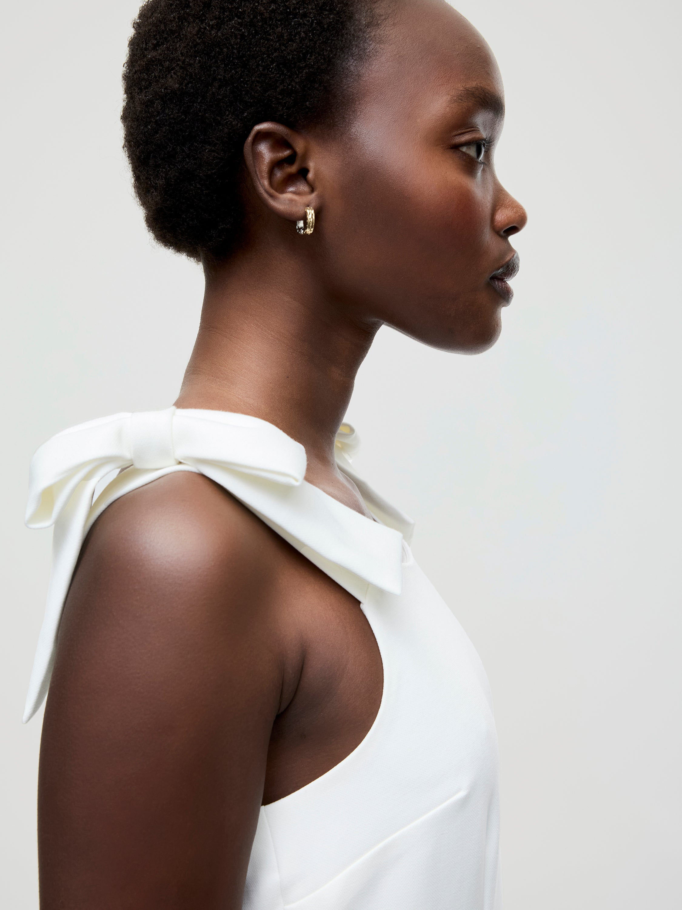 Whisper Bow Strap Mini Dress