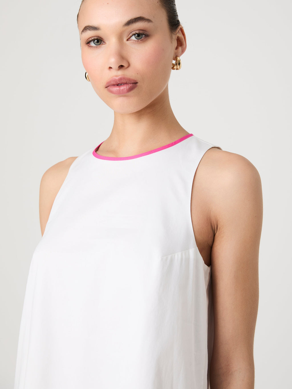 Alexis Poplin Scallop Hem Dress