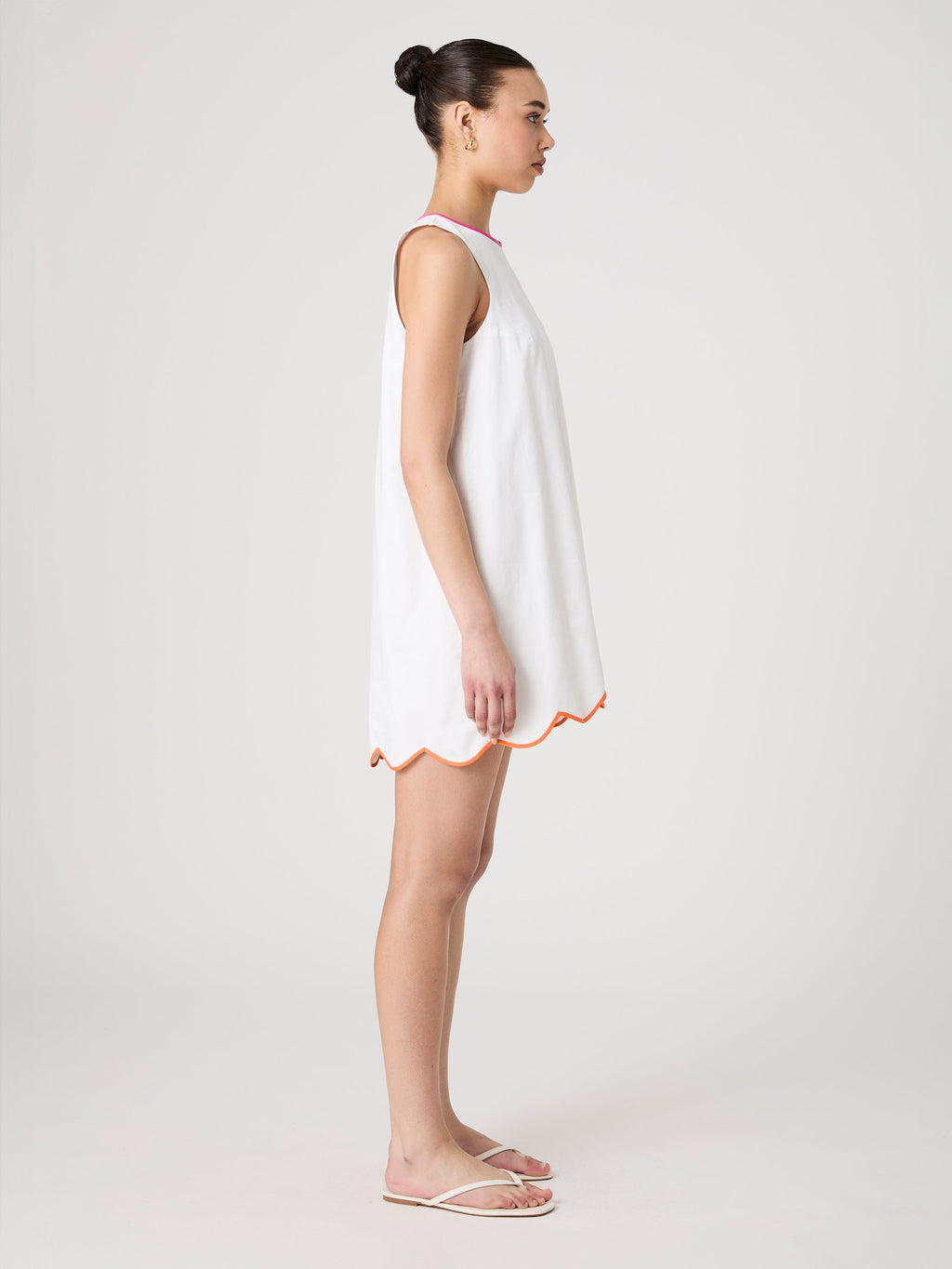 Alexis Poplin Scallop Hem Dress