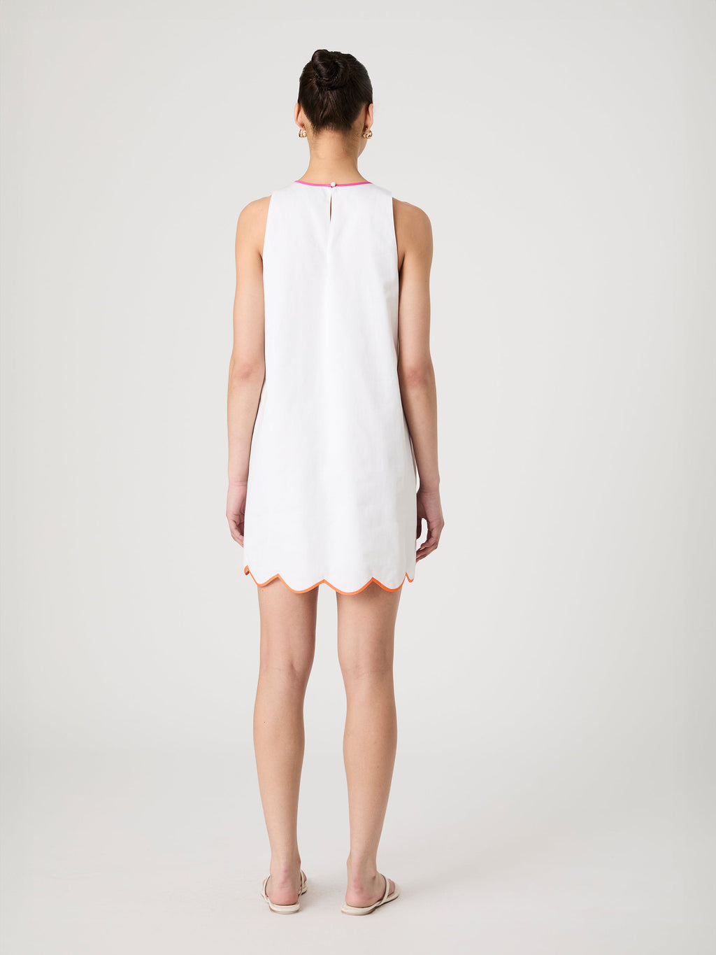 Alexis Poplin Scallop Hem Dress